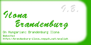 ilona brandenburg business card